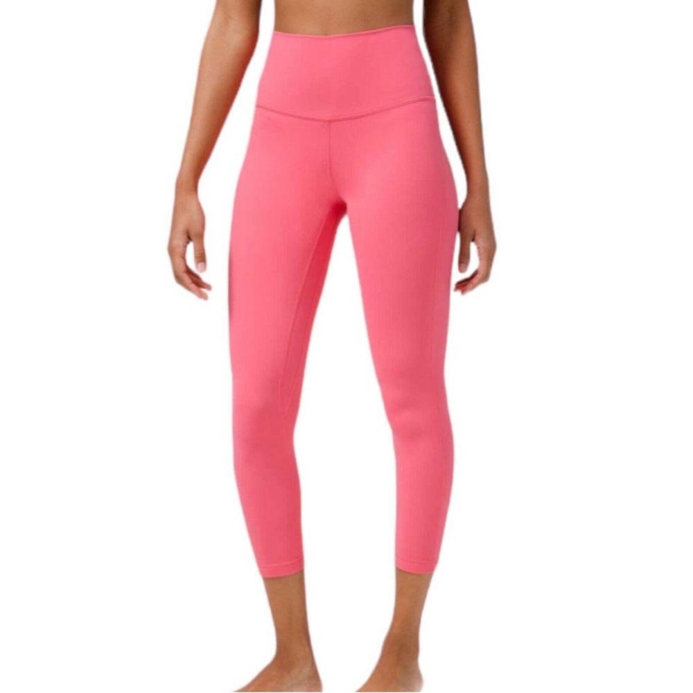 Lululemon Align Guava Pink High Waisted 25” Athletic Nulu Leggings Womens Size 8